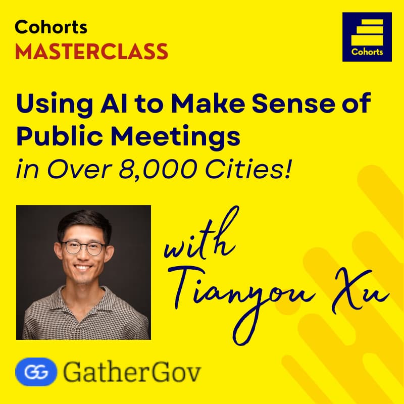 Cover Image for Using AI to Make Sense of Public Meetings, with Tianyou Xu (Members Only)