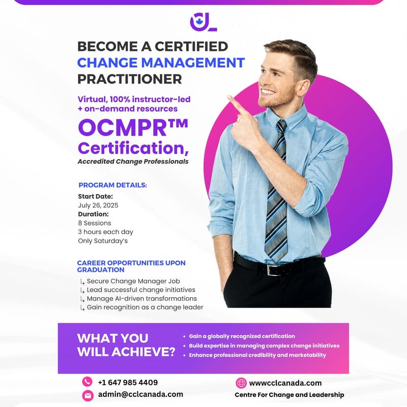 Cover Image for OCMPR™ July 2025 Virtual Cohort – Become a Certified Change Leader