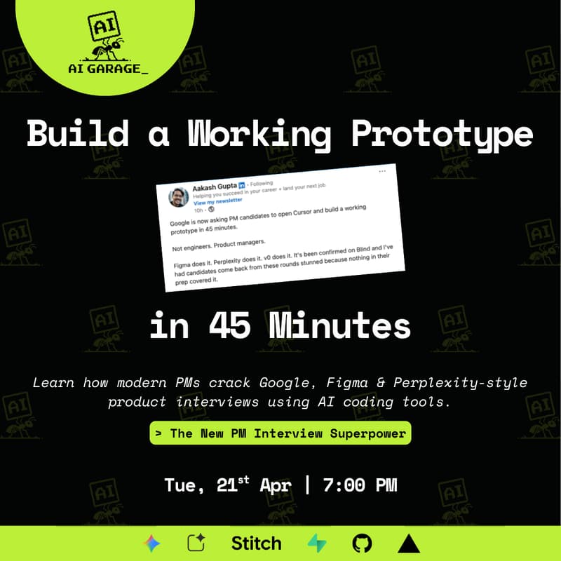 Cover Image for Build a Working Prototype in 45 Minutes | AI-era PMs