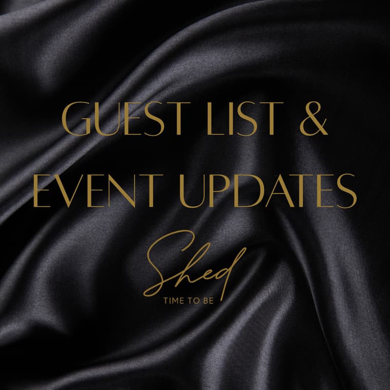 Cover Image for Guest List & Event Updates