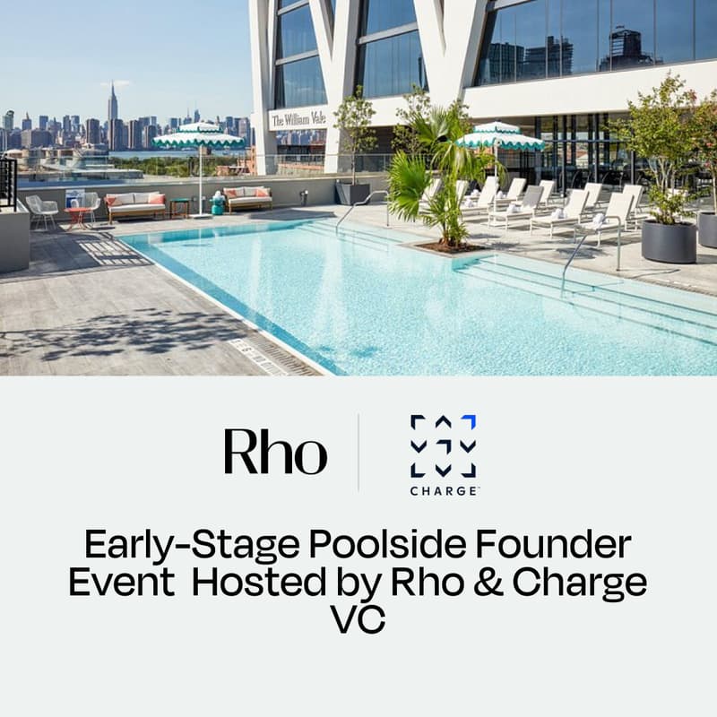Cover Image for Early-Stage Poolside Founder Event  [Hosted by Rho & Charge VC]