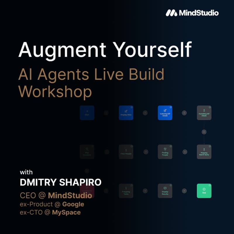 Cover Image for Augment Yourself with Powerful AI Agents: Live Build with MindStudio