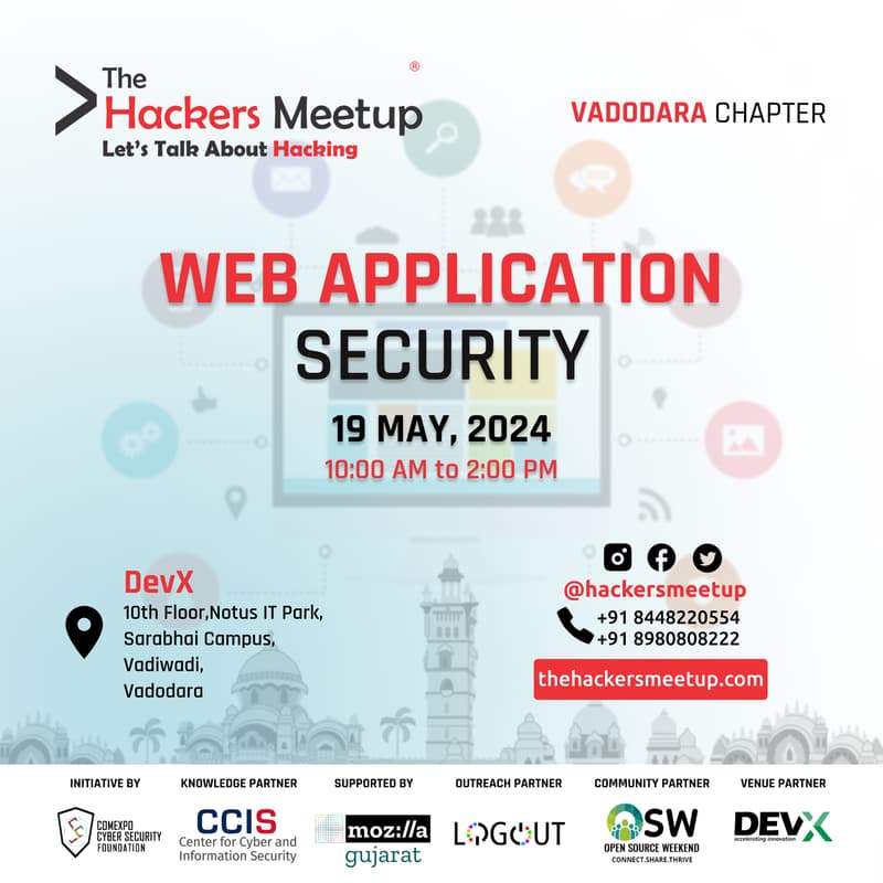 Cover Image for The Hackers Meetup Vadodara - May