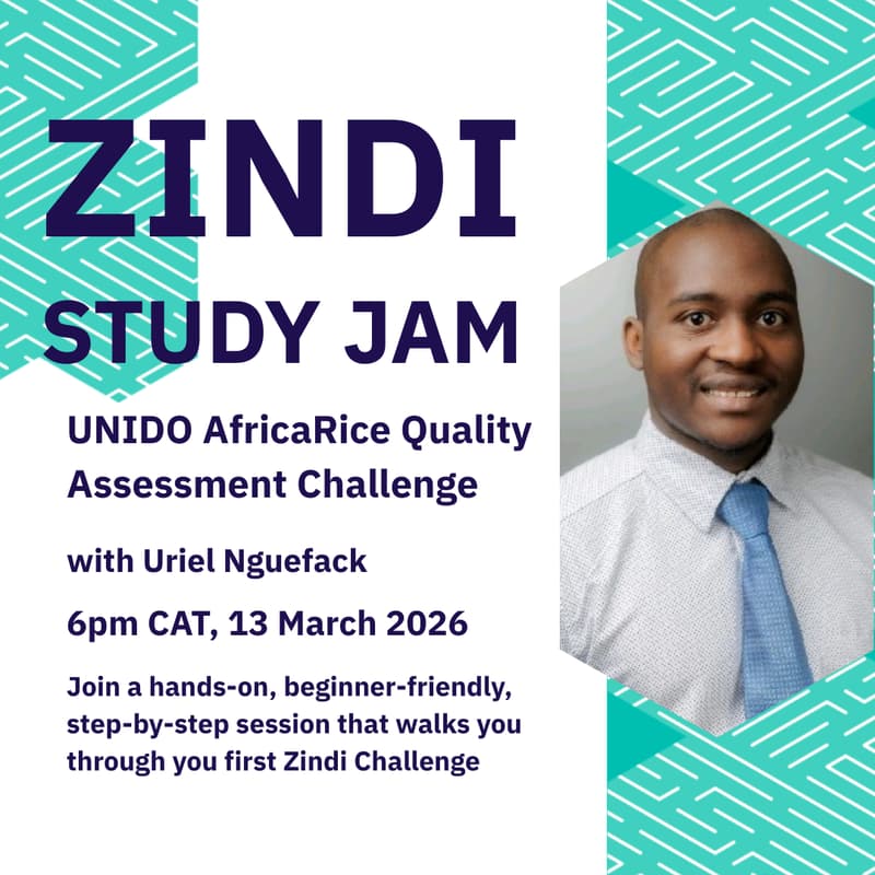 Cover Image for Zindi Study Jam Series 002: Unido Africa Rice Quality Assessment Challenge