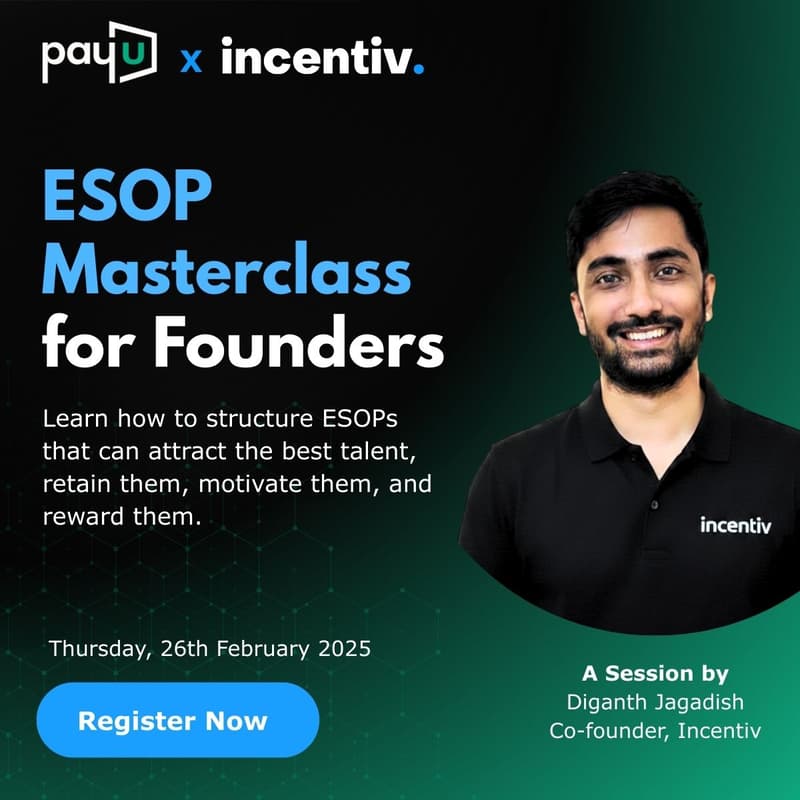 Cover Image for PayU & Incentiv Present: ESOP Masterclass for Founders