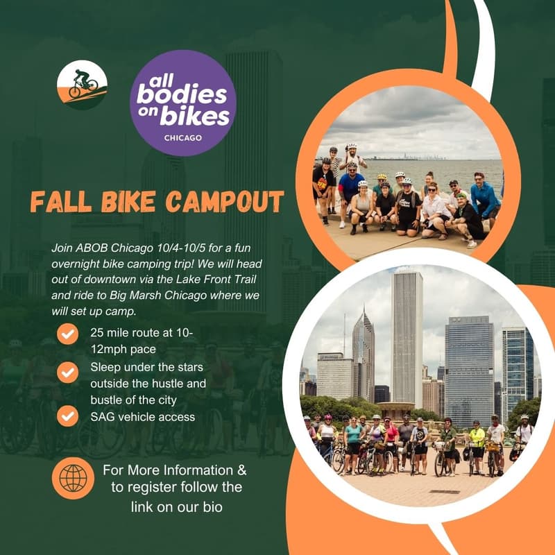 Cover Image for All Bodies on Bikes Chicago Fall Bike Campout