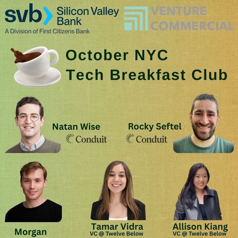 Cover Image for NYC Tech Breakfast Club October (3 year Anniversary Edition!)