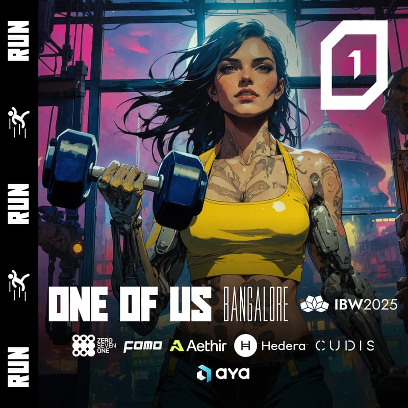 Cover Image for ONE OF US Run & Coffee // Aya, Cudis, 071Labs, Hedera, Aethir & FOMO Magazine