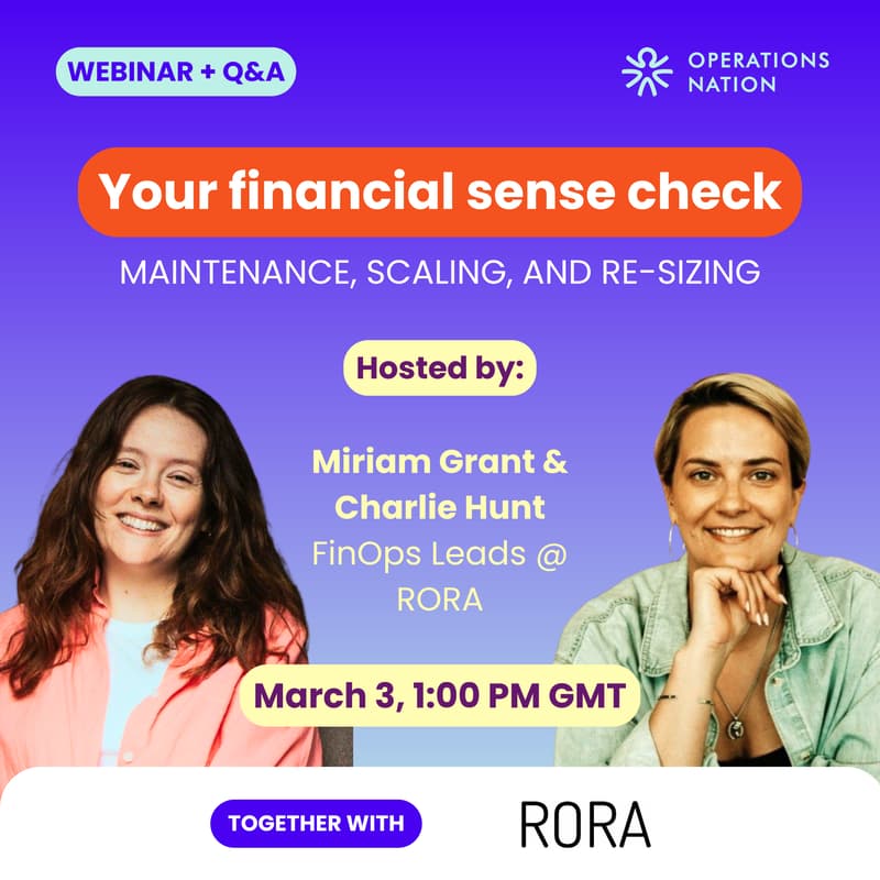 Cover Image for Your financial sense check: maintenance, scaling, and re-sizing