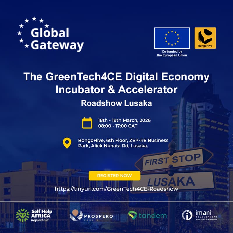 Cover Image for Green-Tech4CE Digital Economy Incubator and Accelerator Roadshow, Lusaka