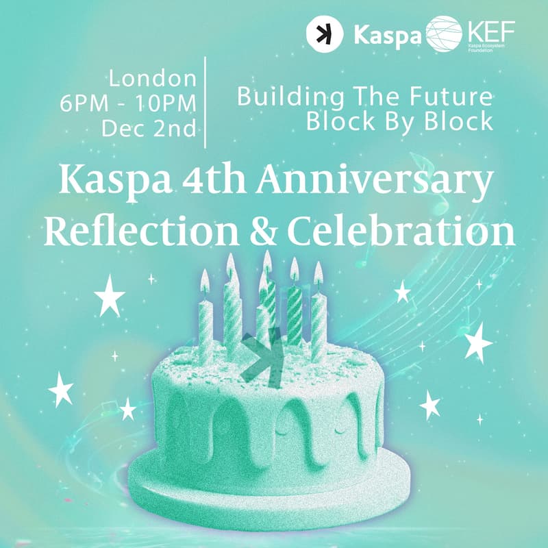 Cover Image for Kaspa 4th Anniversary: Reflection & Celebration