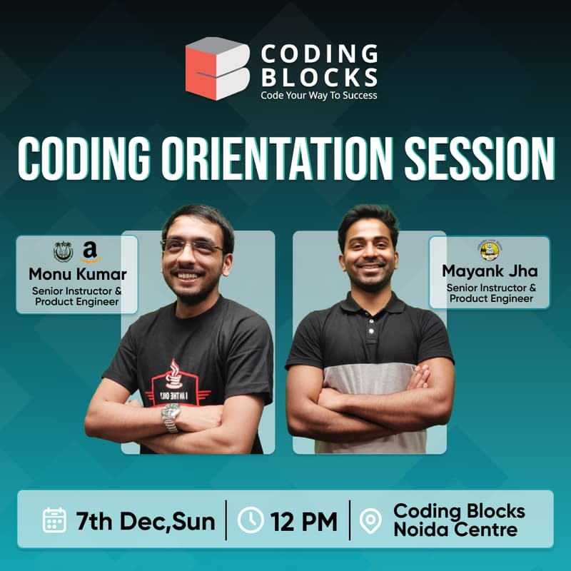 Cover Image for Coding Orientation Session for College Students | Coding Blocks Noida Center