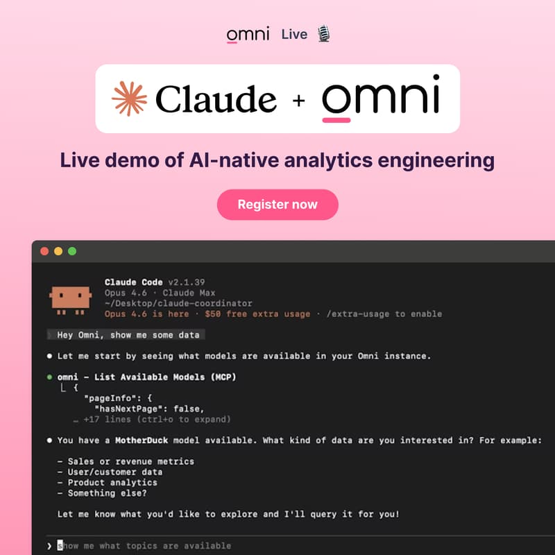 Cover Image for Claude + Omni: AI-Native Analytics Engineering