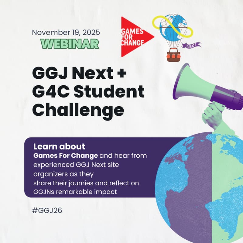 Cover Image for GGJ Next + G4C Student Challenge Webinar