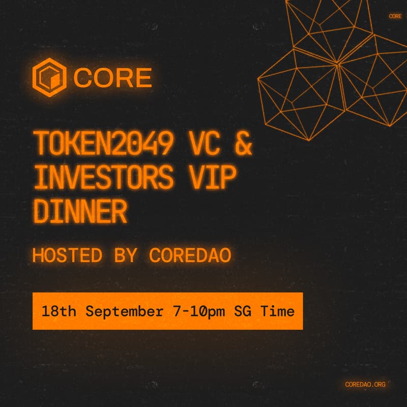 Cover Image for Token2049 VC & Investors VIP Dinner - Hosted by Core Ventures