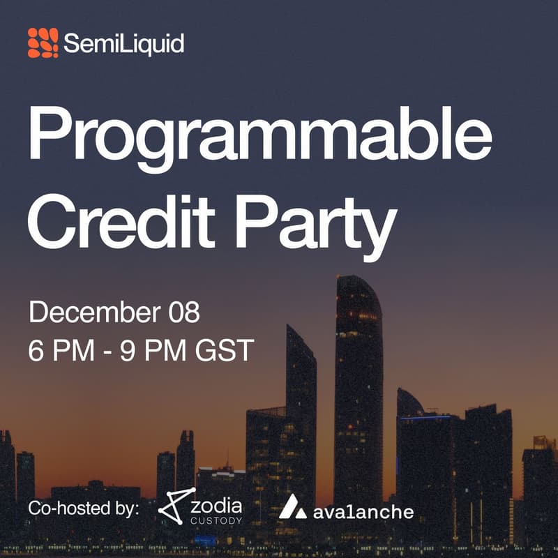 Cover Image for The Programmable Credit Party by SemiLiquid, Zodia Custody & Ava Labs
