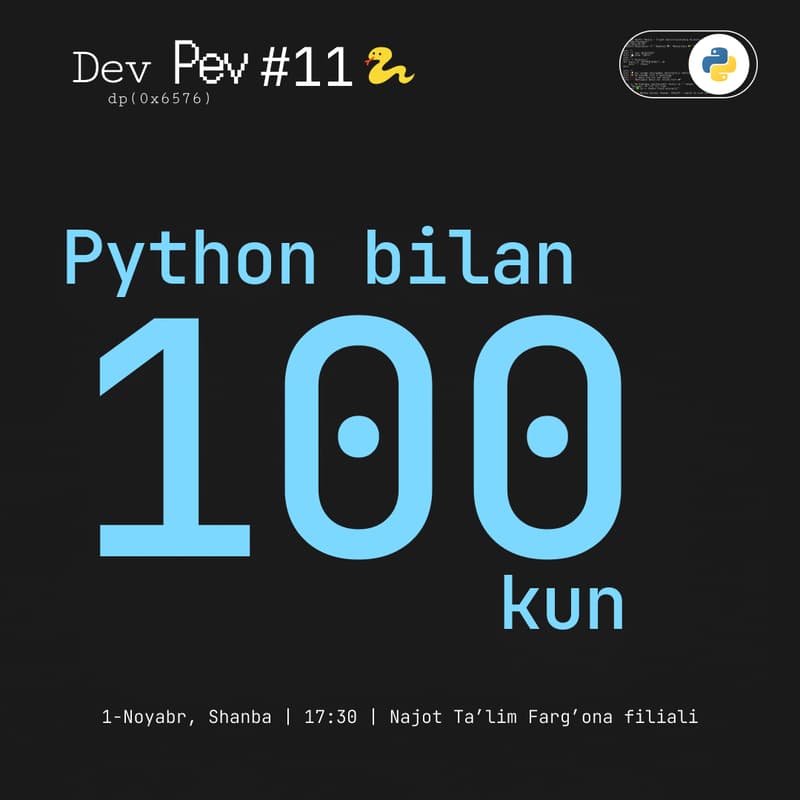 Cover Image for DevPev meetup #11 🐍