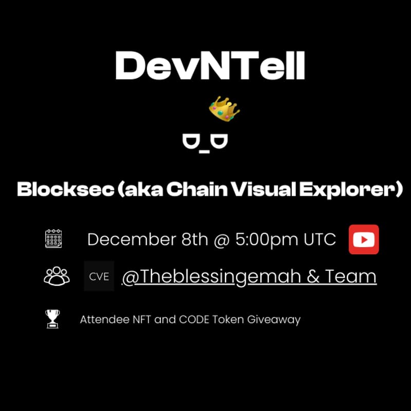 Cover Image for DevNTell - Blocksec (aka Chain Visual Explorer)