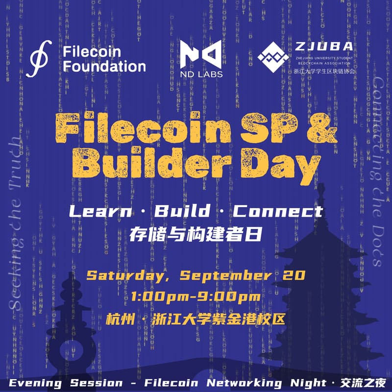 Cover Image for Filecoin SP & Builder Day— Learn · Build · Connect