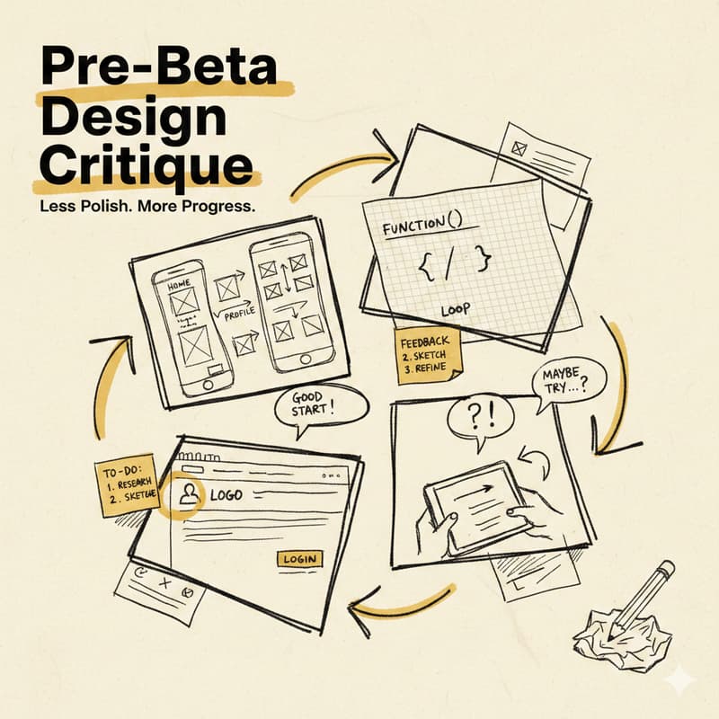 Cover Image for Pre-Beta Design Crit [Virtual, Biweekly]