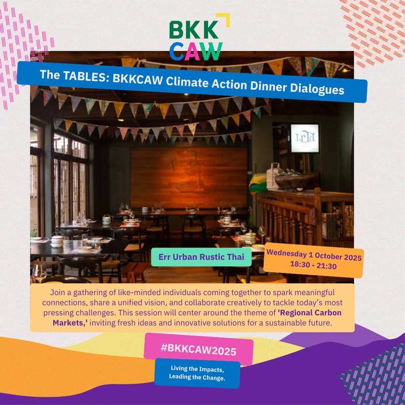 Cover Image for The Table: A Series of Climate Action Dinner Dialogues: "Carbon Credits as Financial Instrument to Drive an ASEAN-wide Carbon Market"