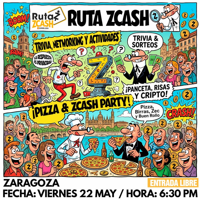 Cover Image for Pizza & Zcash Party - Ruta Zcash