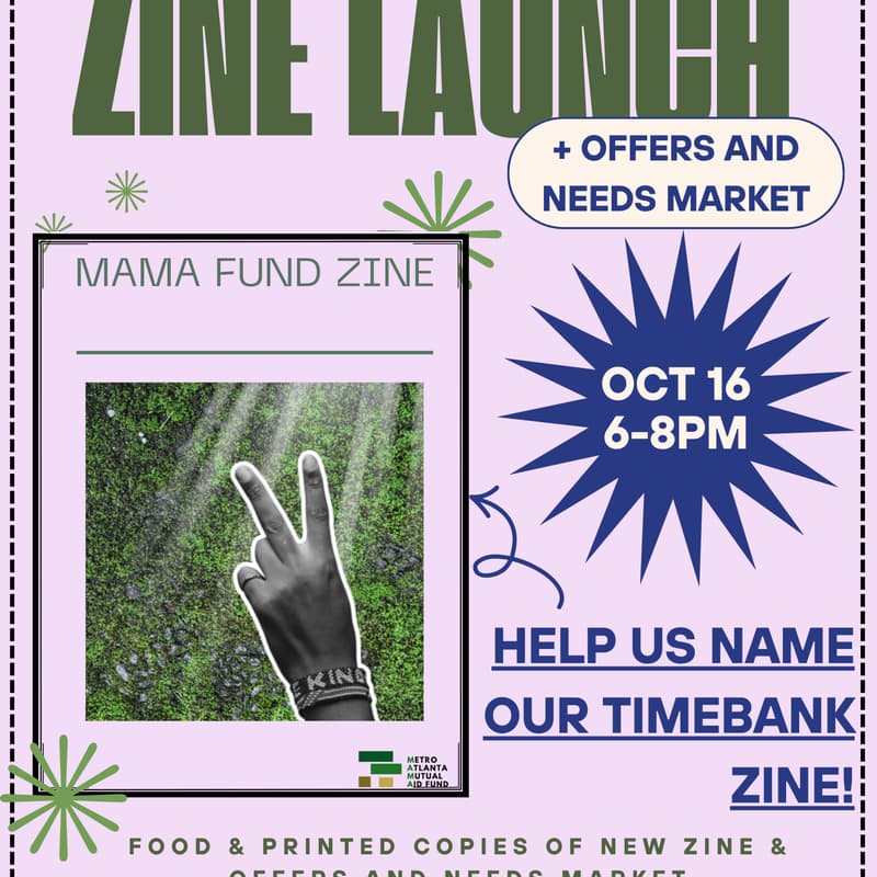 Cover Image for October Zine Launch + Offers and Needs Market