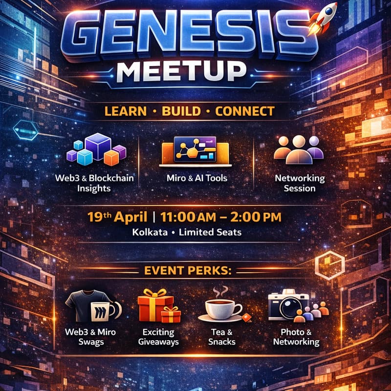 Cover Image for Web3 Kolkata x Miro – Genesis 🚀