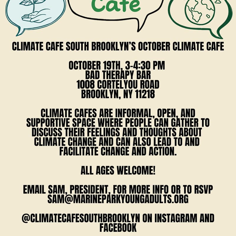 Cover Image for CCSB October's Climate Cafe at Bad Therapy Bar