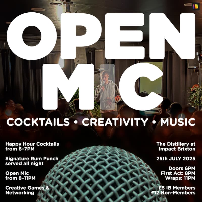 Cover Image for IB OPEN MIC NIGHT | COCKTAILS • CREATIVITY • MUSIC