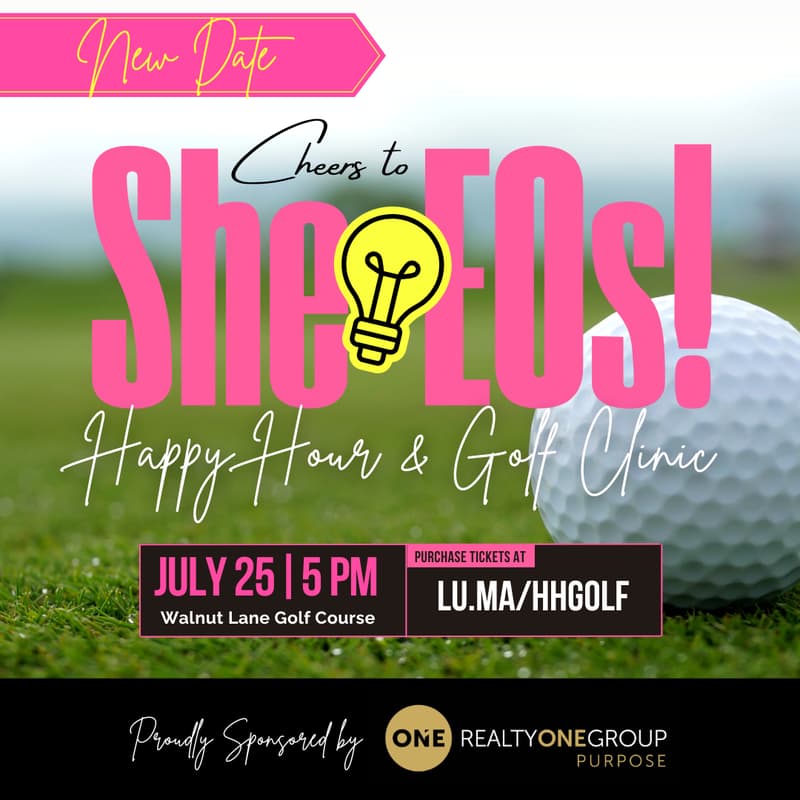 Cover Image for Cheers to She-Eos: Happy Hour & Golf Clinic