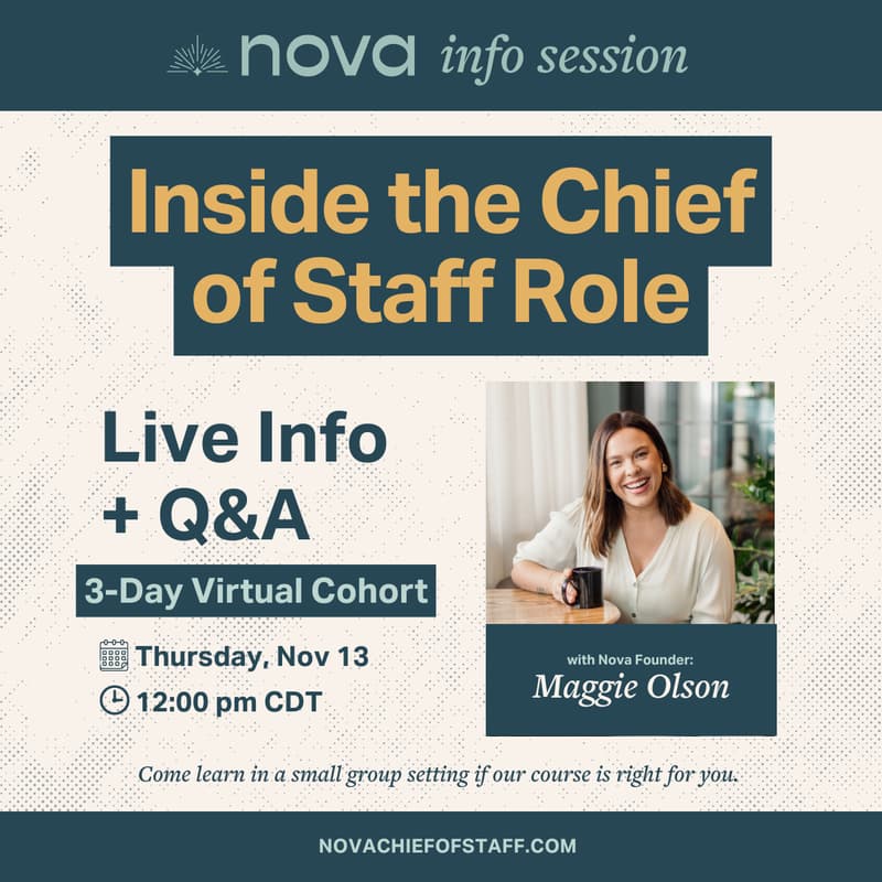 Cover Image for Executive Assistants & Aspiring Chiefs of Staff: Step Into the Role You’re Already Doing (and Get Credit for It)