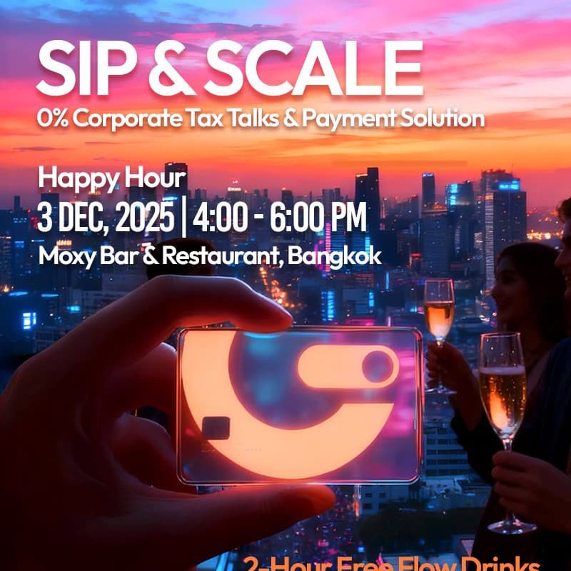 Cover Image for Sip & Scale: 0% Corporate Tax Talks & Payment Solutions Happy Hour