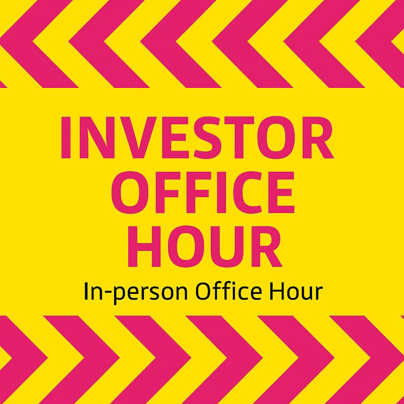 Cover Image for Investor Office Hour: In-person Office Hour