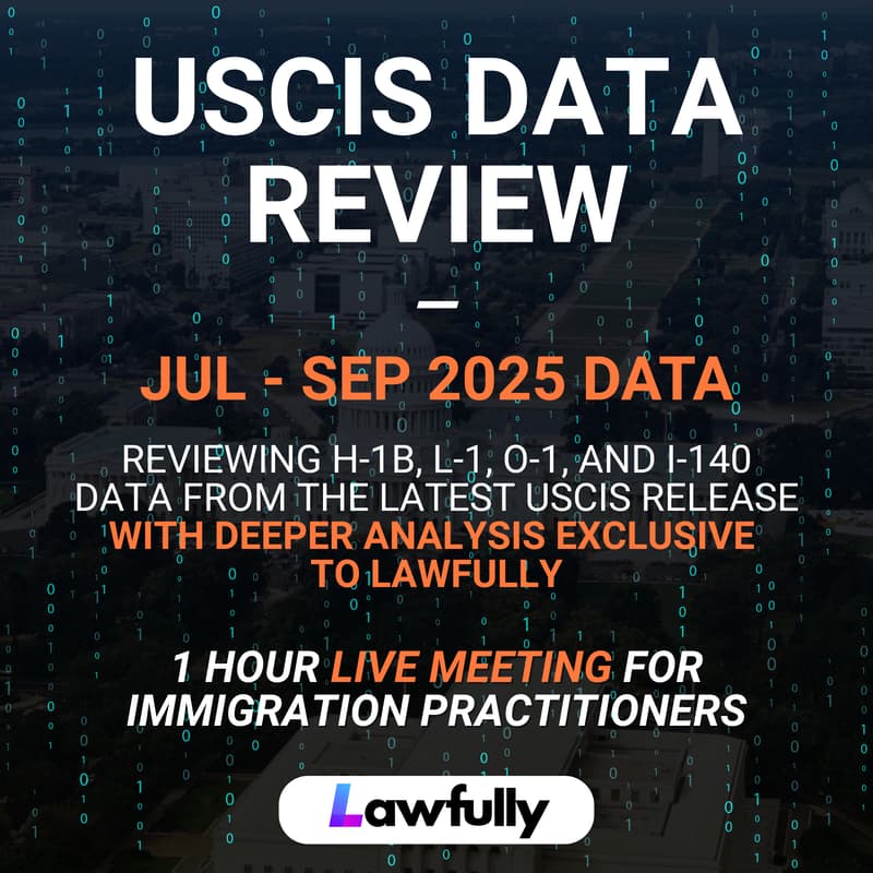 Cover Image for USCIS Data Review (Open to ALL Immigration Practitioners)