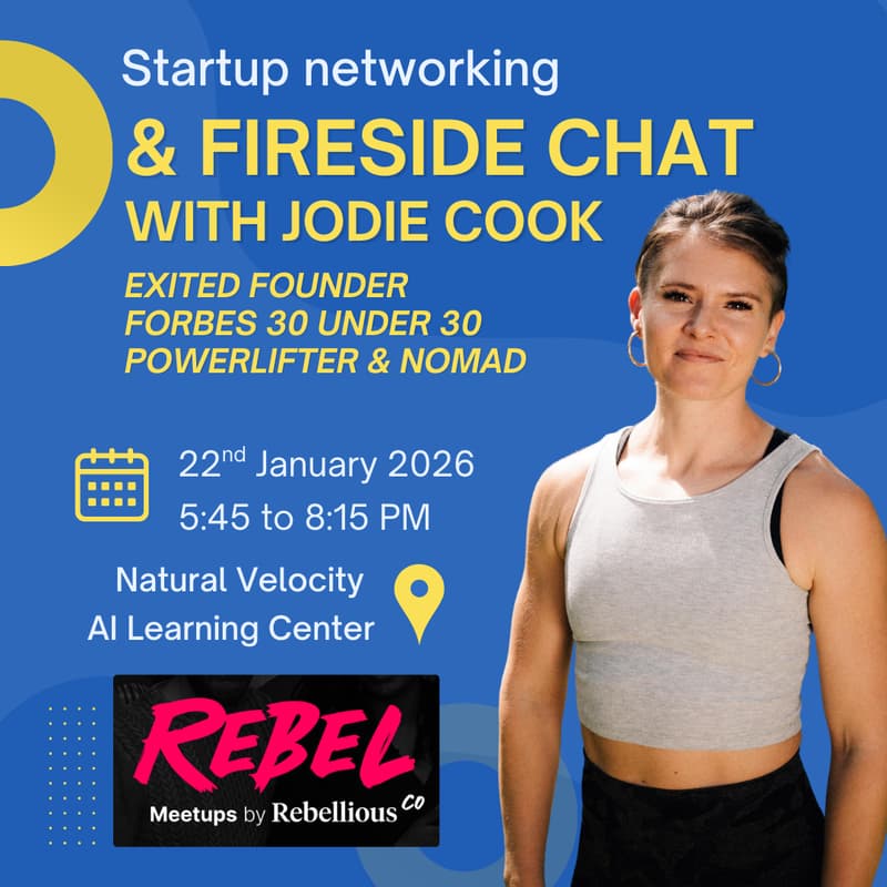 Cover Image for Startup Networking⚡Fireside Chat w/ Jodie Cook (Founder of Coachvox AI