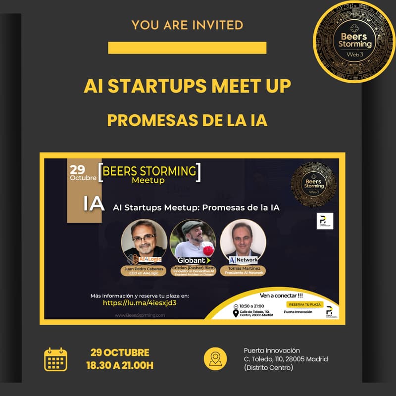 Cover Image for BeersStorming | AI Startups Meetup: Promesas de la IA