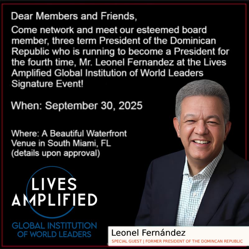 Cover Image for Come Meet The President And Network With Global Dignitaries, Investors, Corporate Executives & Others