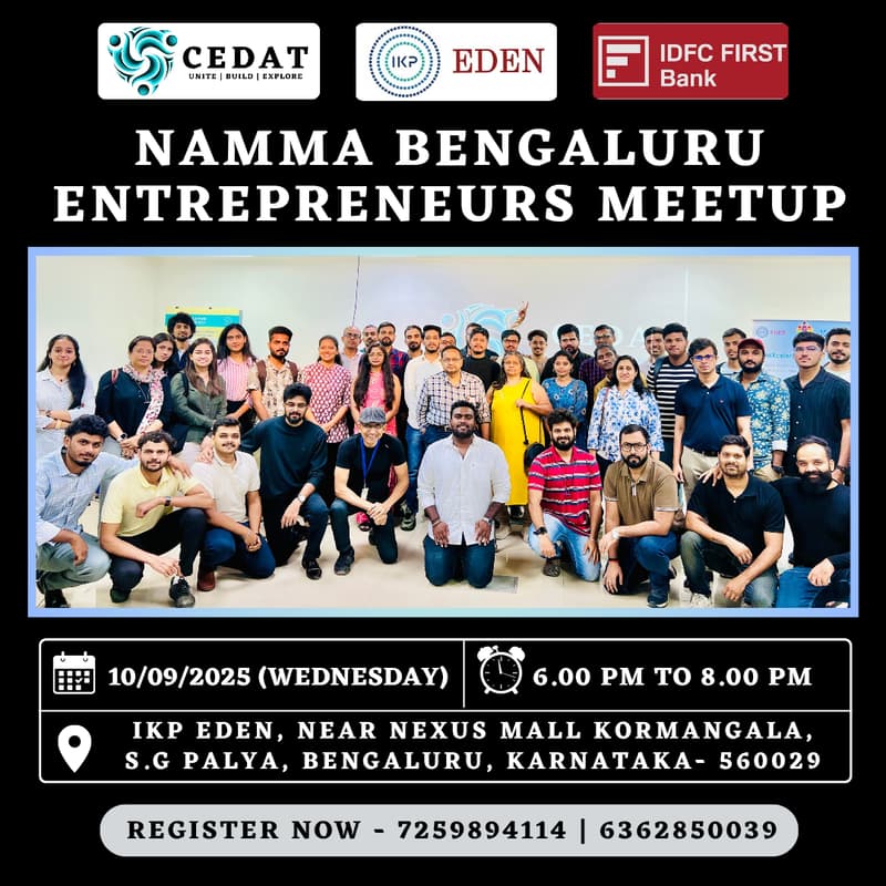 Cover Image for Namma Bengaluru Entrepreneurs Meetup