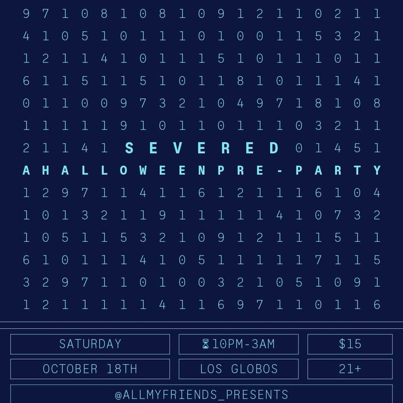 Cover Image for SEVERED: A Halloween Pre-Party