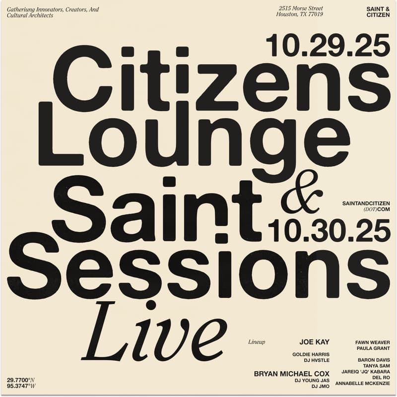 Cover Image for 2 Day Access: Saint Sessions Live + Citizens Lounge - Presented by Saint & Citizen