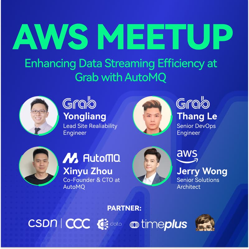 Cover Image for AWS Meetup: Enhancing Data Streaming Efficiency at Grab with AutoMQ