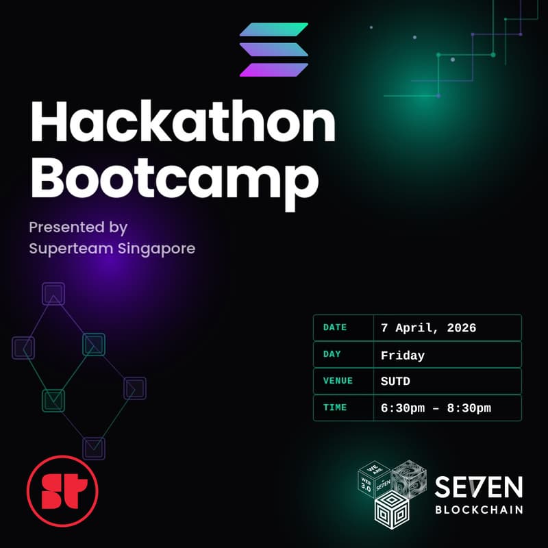 Cover Image for Solana Hackathon Bootcamp Session 3 (SUTD)