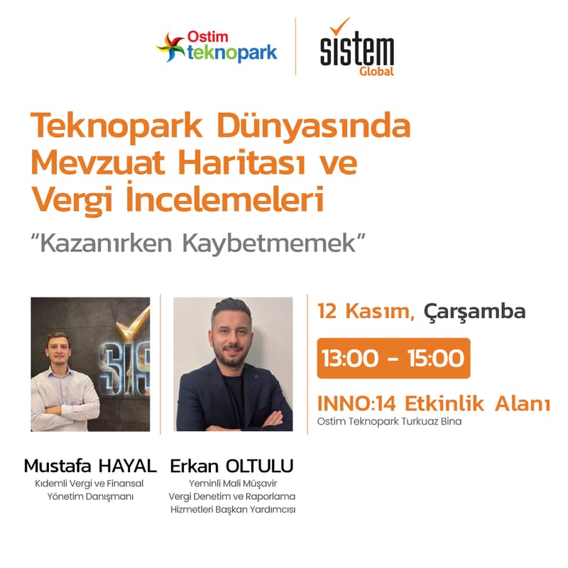 Cover Image for Teknopark Dünyasında Mevzuat Haritası ve Vergi İncelemeleri – “Kazanırken Kaybetmemek”