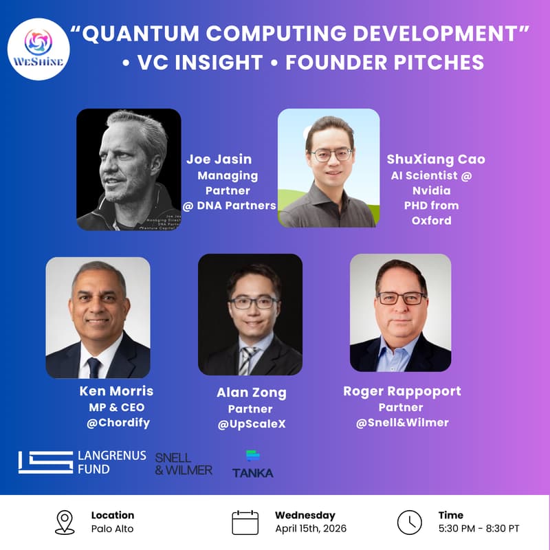 Cover Image for "Quantum Computing Development" + Investor Keynote + Startup Pitches