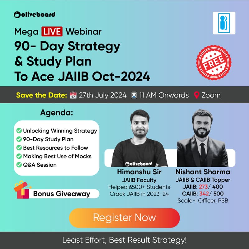 Cover Image for 90- Day Strategy & Study Plan To Ace JAIIB Oct-2024