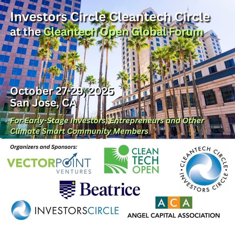Cover Image for Investors Circle Cleantech Circle at the Cleantech Open Global Forum