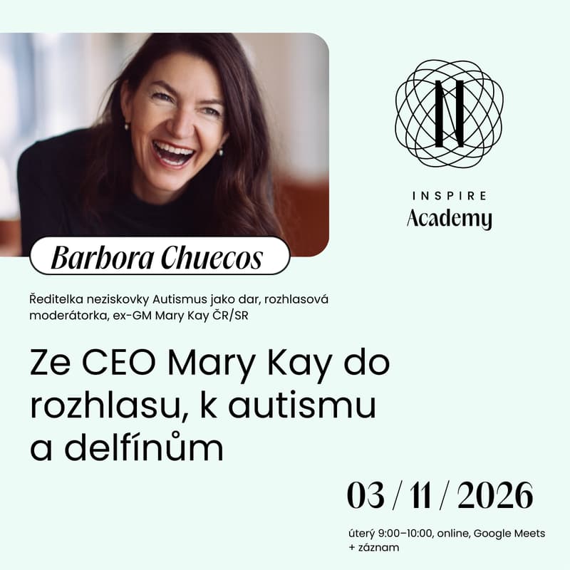 Cover Image for Ze CEO Mary Kay do rozhlasu, k autismu a delfínům (Barbora Chuecos)