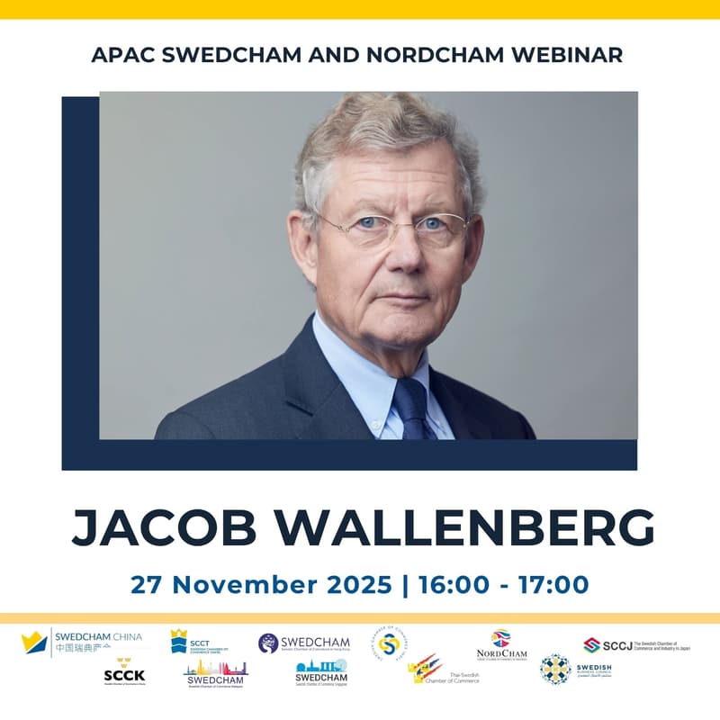 Cover Image for SwedCham APAC Webinar: Talk with Jacob Wallenberg