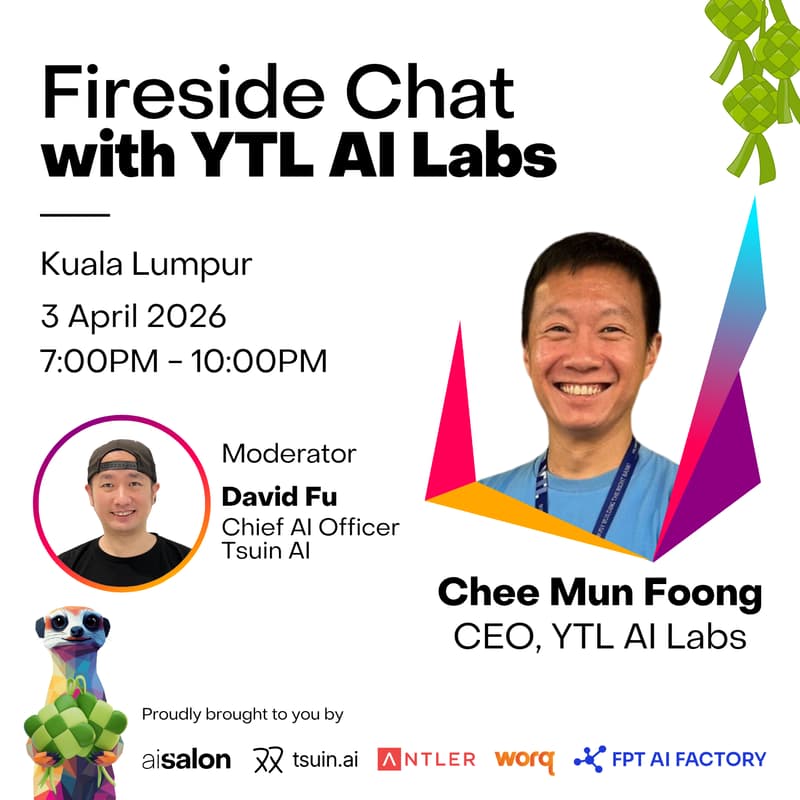 Cover Image for AI Salon KL – Fireside Chat with YTL AI Labs + Networking